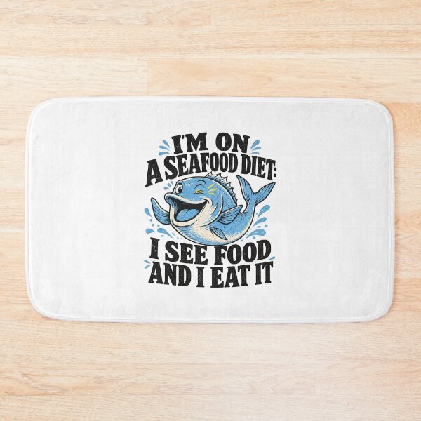 Item preview, I'm On A Seafood Diet I See Food And I Eat It - Funny Pun Design designed and sold by Uglyandcute.
