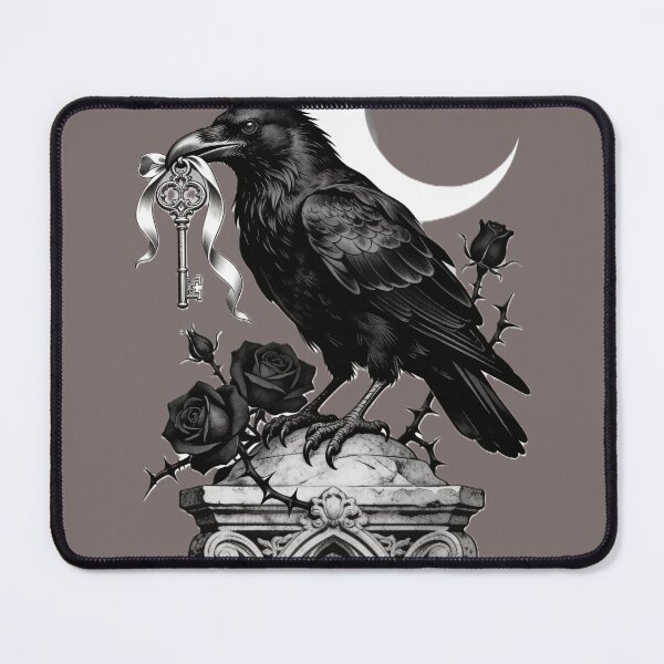 Item preview, Gothic Raven and Vintage Key Neo-Traditional Tattoo Style designed and sold by GodsMonsterss.