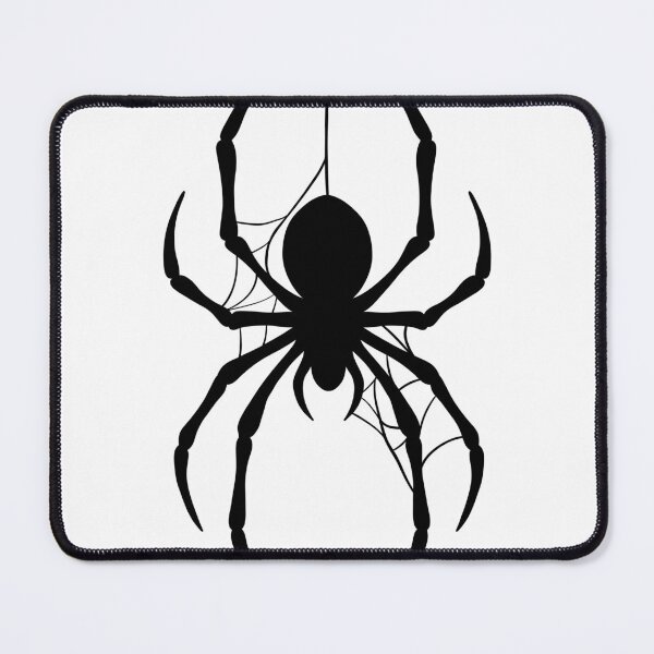 Item preview, Hanging Spider with Web Silhouette — Spooky Halloween Vector Art designed and sold by LYAN-STORE.