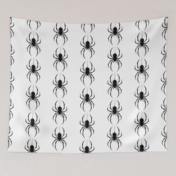 Item preview, Hanging Spider with Web Silhouette — Spooky Halloween Vector Art designed and sold by LYAN-STORE.