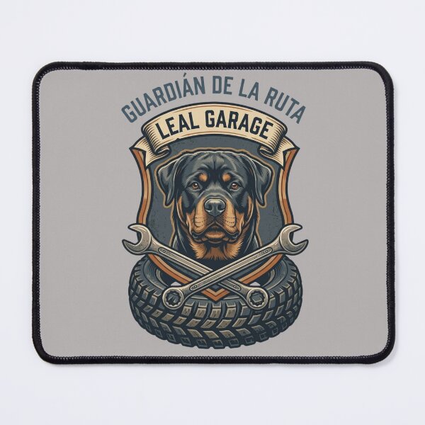Item preview, Rottweiler Mechanic Garage Emblem - Guardian of the Route Dog Sticker designed and sold by EfectoCreativo.