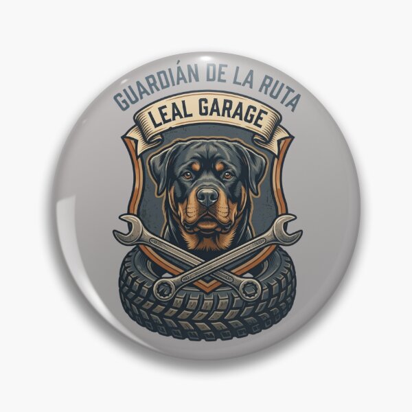 Item preview, Rottweiler Mechanic Garage Emblem - Guardian of the Route Dog Sticker designed and sold by EfectoCreativo.