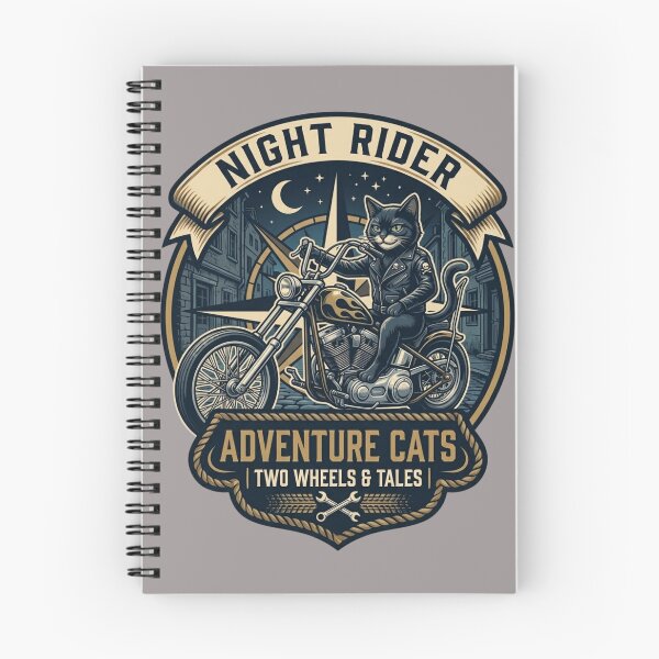 Item preview, Black Cat Biker Motorcycle Vintage Emblem - Night Rider Adventure Cat Sticker designed and sold by EfectoCreativo.