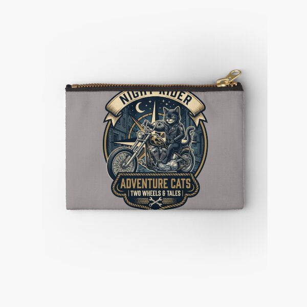 Item preview, Black Cat Biker Motorcycle Vintage Emblem - Night Rider Adventure Cat Sticker designed and sold by EfectoCreativo.