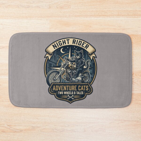 Item preview, Black Cat Biker Motorcycle Vintage Emblem - Night Rider Adventure Cat Sticker designed and sold by EfectoCreativo.