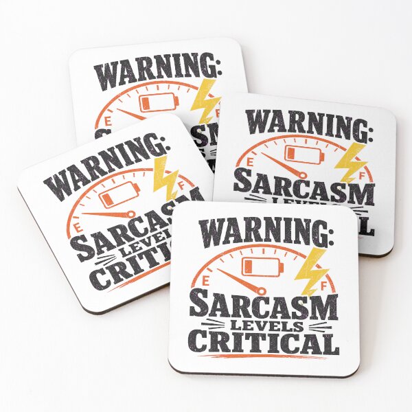 Item preview, Warning Sarcasm Levels Critical - Funny Quote Design designed and sold by Uglyandcute.