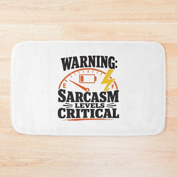 Item preview, Warning Sarcasm Levels Critical - Funny Quote Design designed and sold by Uglyandcute.
