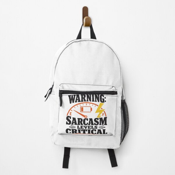 Item preview, Warning Sarcasm Levels Critical - Funny Quote Design designed and sold by Uglyandcute.