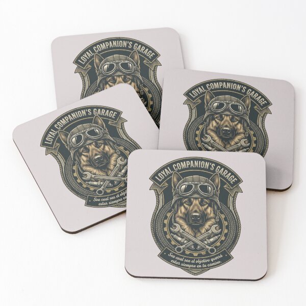 Item preview, German Shepherd Mechanic Garage Emblem - Loyal Companion Dog Sticker designed and sold by EfectoCreativo.