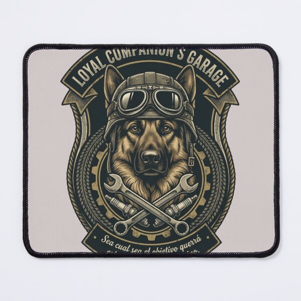 Item preview, German Shepherd Mechanic Garage Emblem - Loyal Companion Dog Sticker designed and sold by EfectoCreativo.