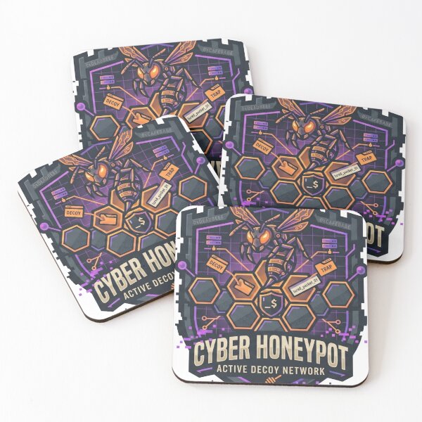 Item preview, Cyber Honeypot Active Decoy Network Trap Hornet Hacker Badge designed and sold by TechNexusPrints.