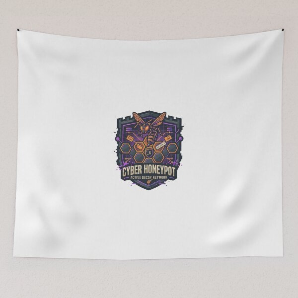 Item preview, Cyber Honeypot Active Decoy Network Trap Hornet Hacker Badge designed and sold by TechNexusPrints.