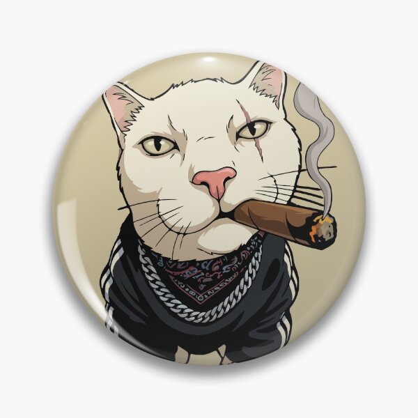 Item preview, Gangster Cat in Tracksuit and Tattoos designed and sold by BrownHorse90s.