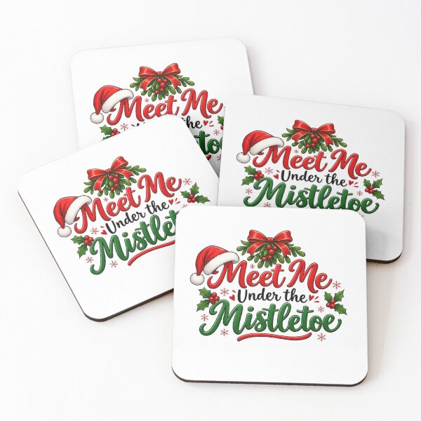Item preview, Meet Me Under the Mistletoe Christmas Holiday Cute Romantic Design designed and sold by Fine Art California.