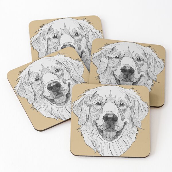 Item preview, Golden retriever in my sketch style.  designed and sold by HACHURA T.