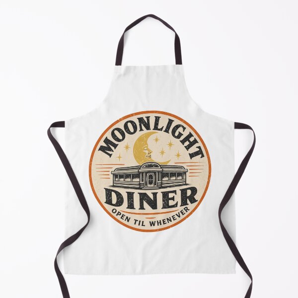 Item preview, Moonlight Diner Open Til Whenever - Retro Diner Badge Design designed and sold by Uglyandcute.