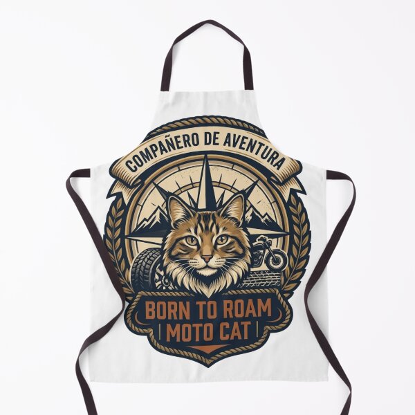 Item preview, Adventure Biker Cat Emblem - Motorcycle Companion Cat Sticker designed and sold by EfectoCreativo.