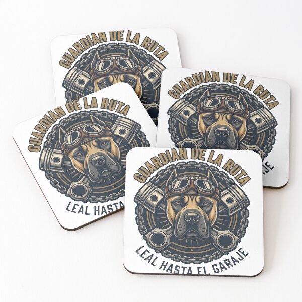 Item preview, Presa Canario Biker Mechanic Emblem - Guardian of the Route Dog Sticker designed and sold by EfectoCreativo.