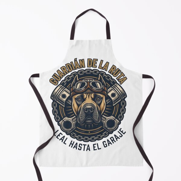 Item preview, Presa Canario Biker Mechanic Emblem - Guardian de la Ruta Dog Sticker designed and sold by EfectoCreativo.
