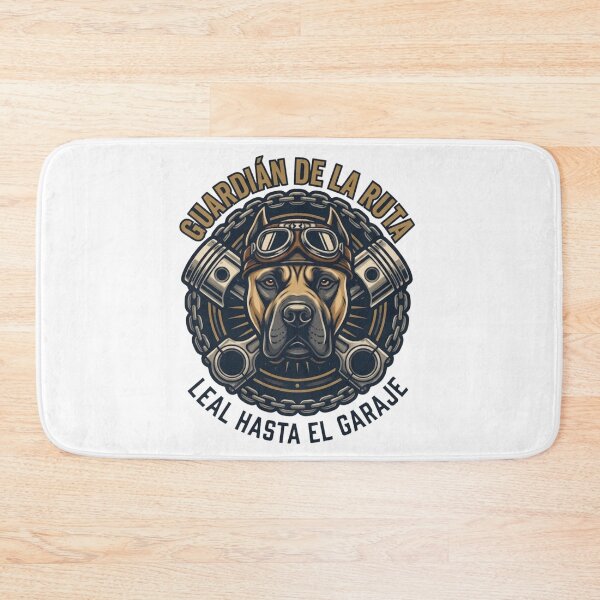 Item preview, Presa Canario Biker Mechanic Emblem - Guardian of the Route Dog Sticker designed and sold by EfectoCreativo.