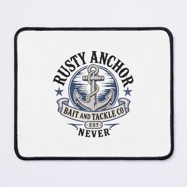 Item preview, Rusty Anchor Bait And Tackle Co - Vintage Fishing Badge Design designed and sold by Uglyandcute.