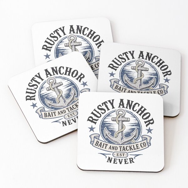 Item preview, Rusty Anchor Bait And Tackle Co - Vintage Fishing Badge Design designed and sold by Uglyandcute.