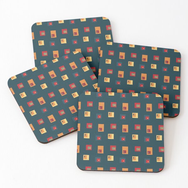 Item preview, Retro Bauhaus Quadrants Blue designed and sold by Qousqoza7.