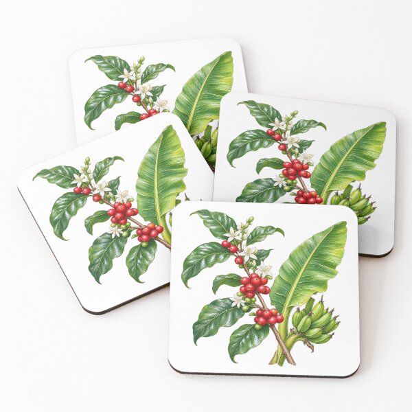 Item preview, Lake Kivu Coffee and Banana Digital Watercolour designed and sold by FurusatoGallery.