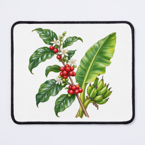 Item preview, Lake Kivu Coffee and Banana Digital Watercolour designed and sold by FurusatoGallery.