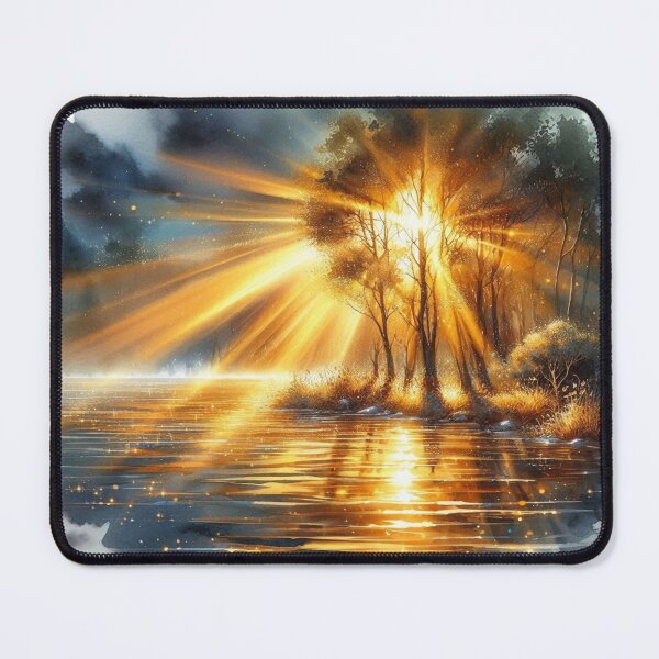 Item preview, Golden reflections on the water in autumn: Magical moments by the water designed and sold by FotoworldEdel.