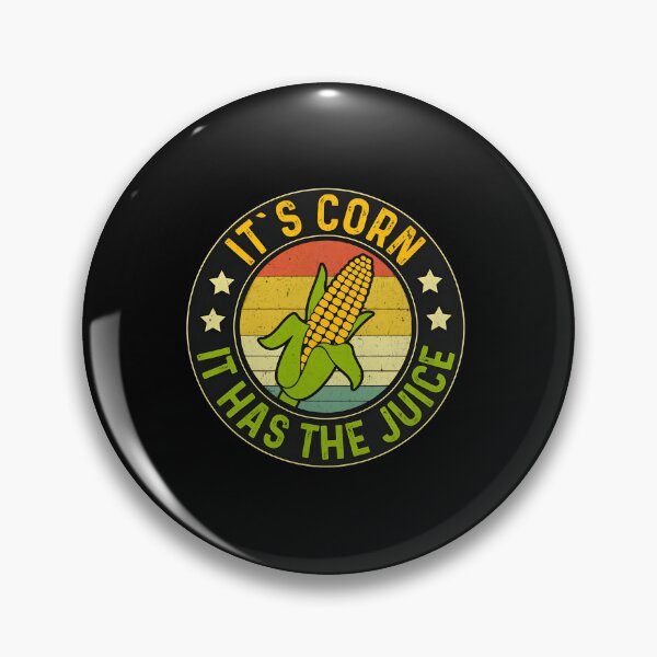Item preview, It's Corn It Has The Juice Retro Sunset Emblem designed and sold by ossoizganongdo.