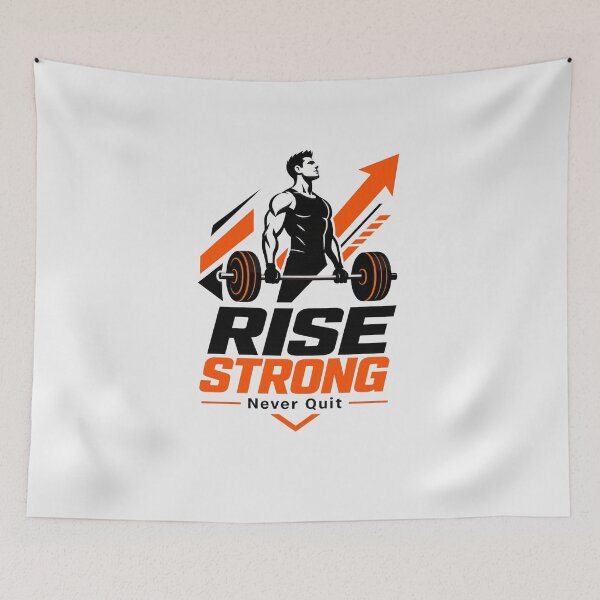 Item preview, RISE STRONG – Never Quit Gym Motivation Apparel designed and sold by StrongEveryDayStore.