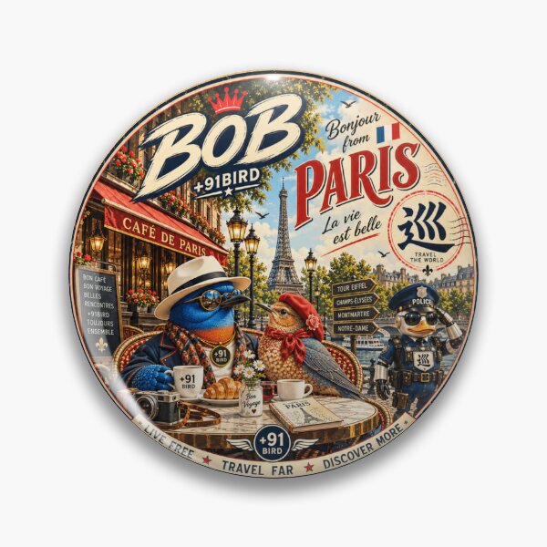Item preview, BOB in Paris – Vintage French Café Adventure | +91BIRD designed and sold by Plus91BIRD.