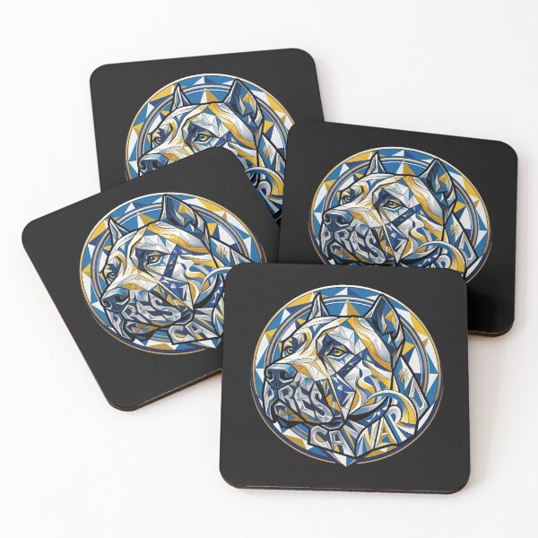 Item preview, Stained Glass Presa Canario Mosaic Emblem - Canarian Dog Art Sticker designed and sold by EfectoCreativo.