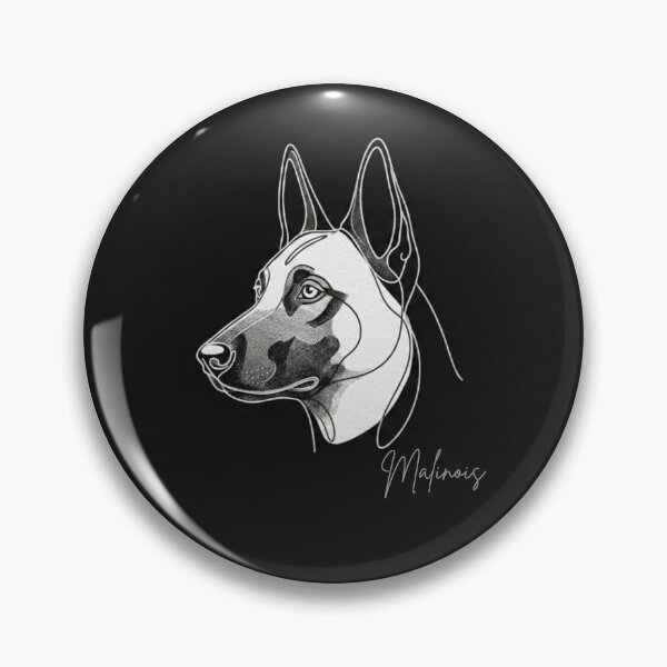 Item preview, Belgian Malinois Line Art Continuous Line - Minimalist Dog Sticker designed and sold by EfectoCreativo.