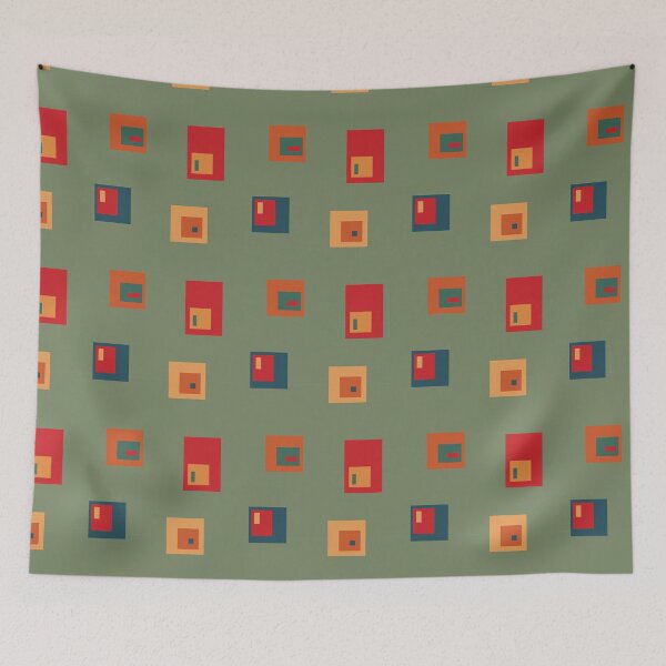 Item preview, Retro Bauhaus Quadrants Sage designed and sold by Qousqoza7.