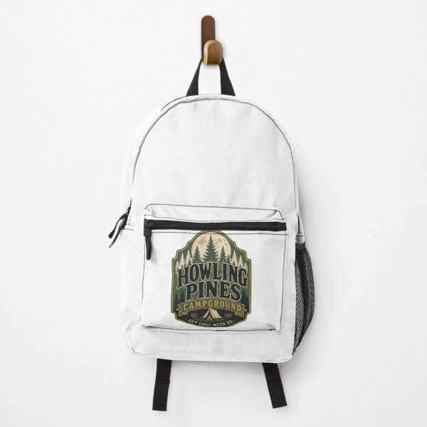 Item preview, Howling Pines Campground Get Lost With Us - Vintage Camping Badge designed and sold by Uglyandcute.