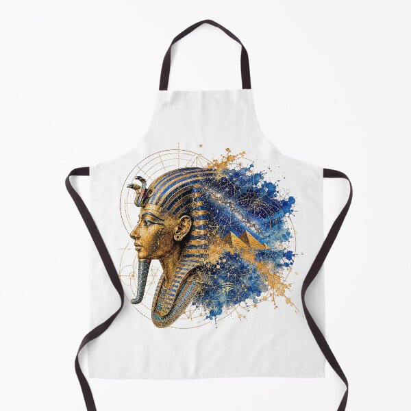 Item preview, Ancient Egyptian Pharaoh King Tut Galaxy Watercolor Sacred Geometry Graphic Tee Design designed and sold by Nubian Style.