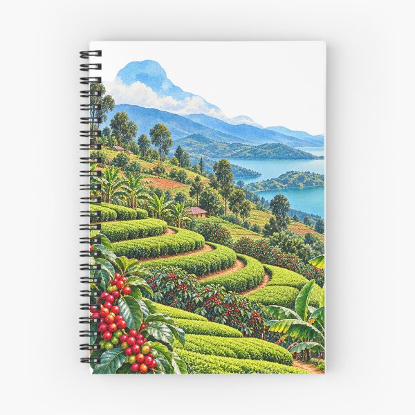 Item preview, Western Rwanda Terraced Crops Digital Watercolour designed and sold by FurusatoGallery.