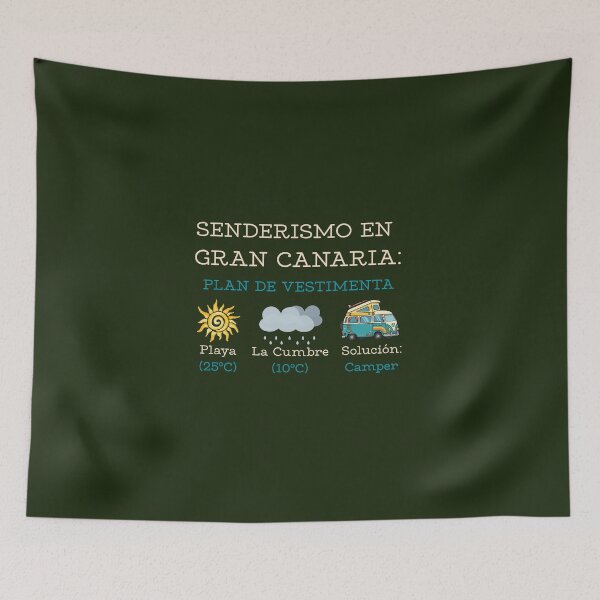 Item preview, Gran Canaria Hiking Campervan Funny Quote - Hiking in Gran Canaria Sticker designed and sold by EfectoCreativo.