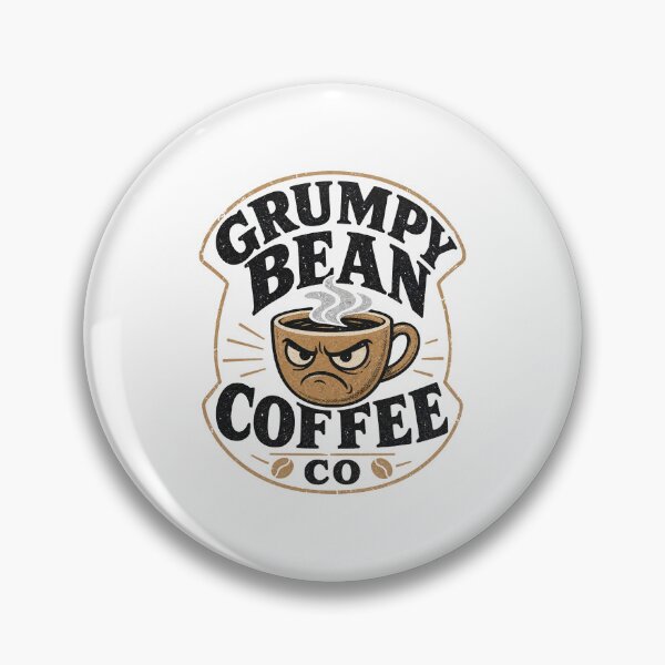 Item preview, Grumpy Bean Coffee Co - Funny Coffee Mascot Design designed and sold by Uglyandcute.