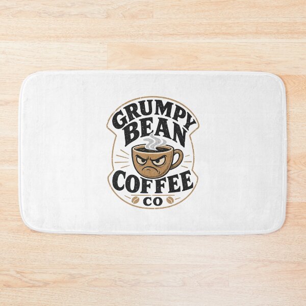 Item preview, Grumpy Bean Coffee Co - Funny Coffee Mascot Design designed and sold by Uglyandcute.