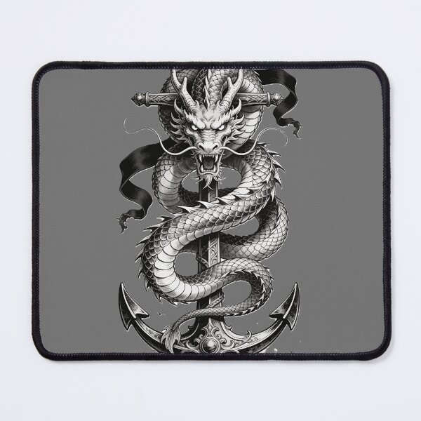 Item preview, Deep Sea Serpent and Ornate Anchor Gothic Tattoo designed and sold by GodsMonsterss.