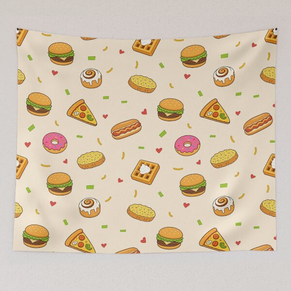 Item preview, Cute Fast Food Seamless Pattern designed and sold by teeperfect.