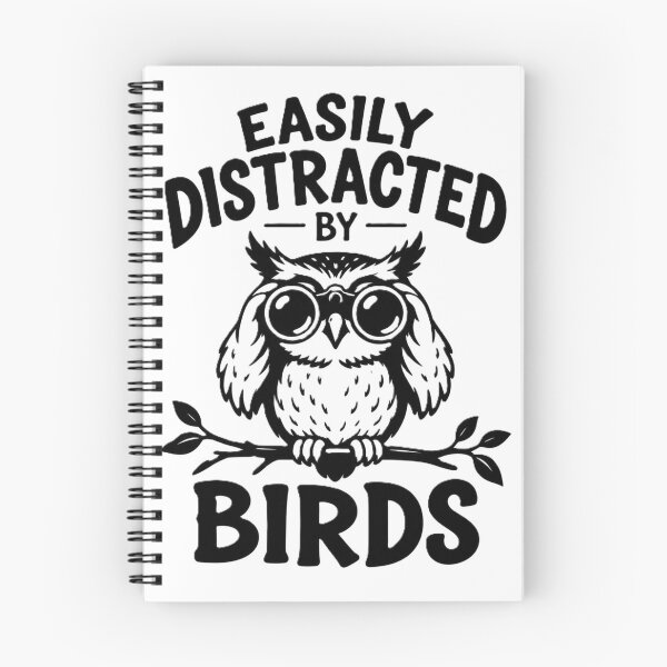 Item preview, Easily Distracted By Birds Funny Birdwatching Owl Design designed and sold by Ink-and-Odd.