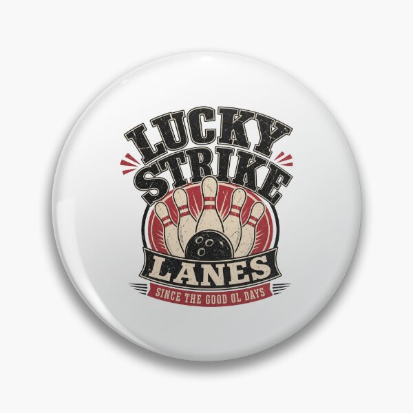 Item preview, Lucky Strike Lanes - Retro Bowling Badge Design designed and sold by Uglyandcute.