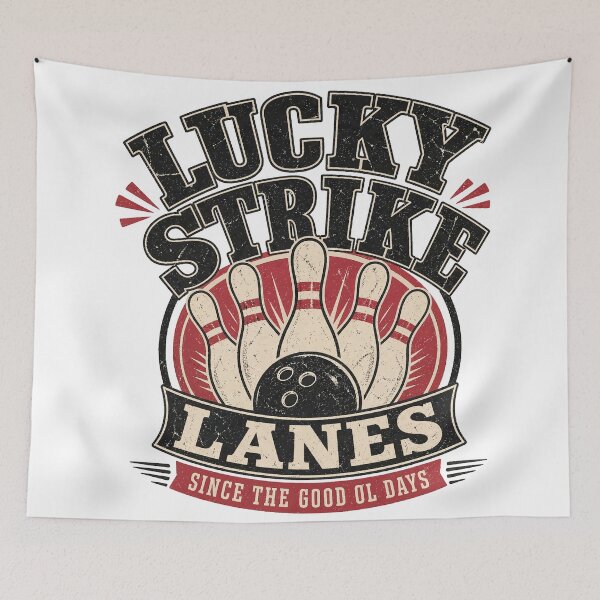 Item preview, Lucky Strike Lanes - Retro Bowling Badge Design designed and sold by Uglyandcute.