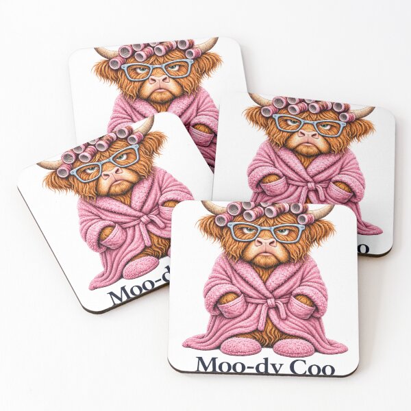 Item preview, Moo-dy Coo – Absolutely Scunnered Scottish Highland Cow designed and sold by Thistleinkart.