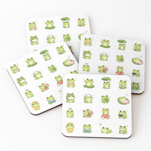 Item preview, Cute Kawaii Frog Chibi Character Sticker Pack for Digital Planning and Crafts designed and sold by Rehnair.