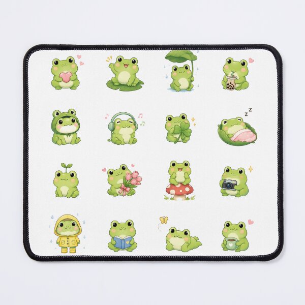 Item preview, Cute Kawaii Frog Chibi Character Sticker Pack for Digital Planning and Crafts designed and sold by Rehnair.